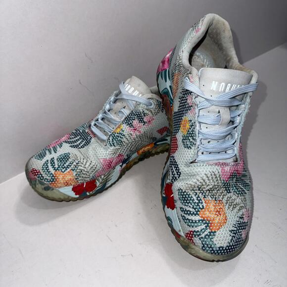 Women's No Bull Outwork Edge Impact Sneakers Blue Floral Athletic Shoes Size 8.5 - Picture 5 of 15